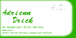 adrienn drick business card
